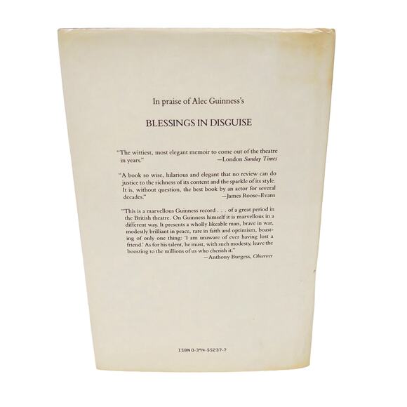 Alec Guinness BLESSINGS IN DISGUISE Hard Cover 1986 1st Edition 3rd Printing - Picture 2 of 9